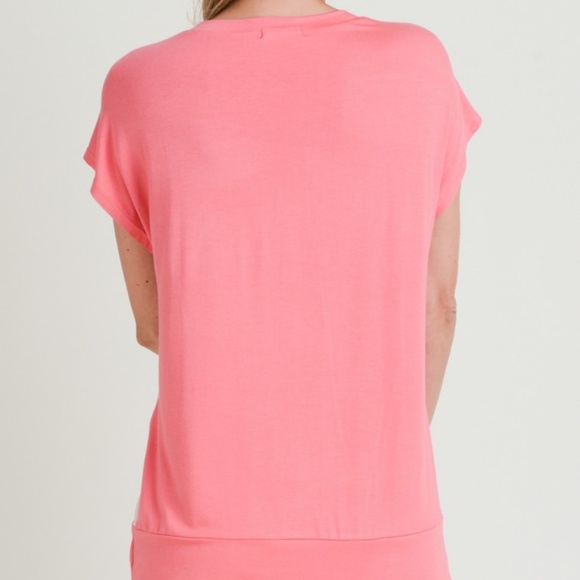 Coral Block Tee - Last One! - Picture 3 of 3